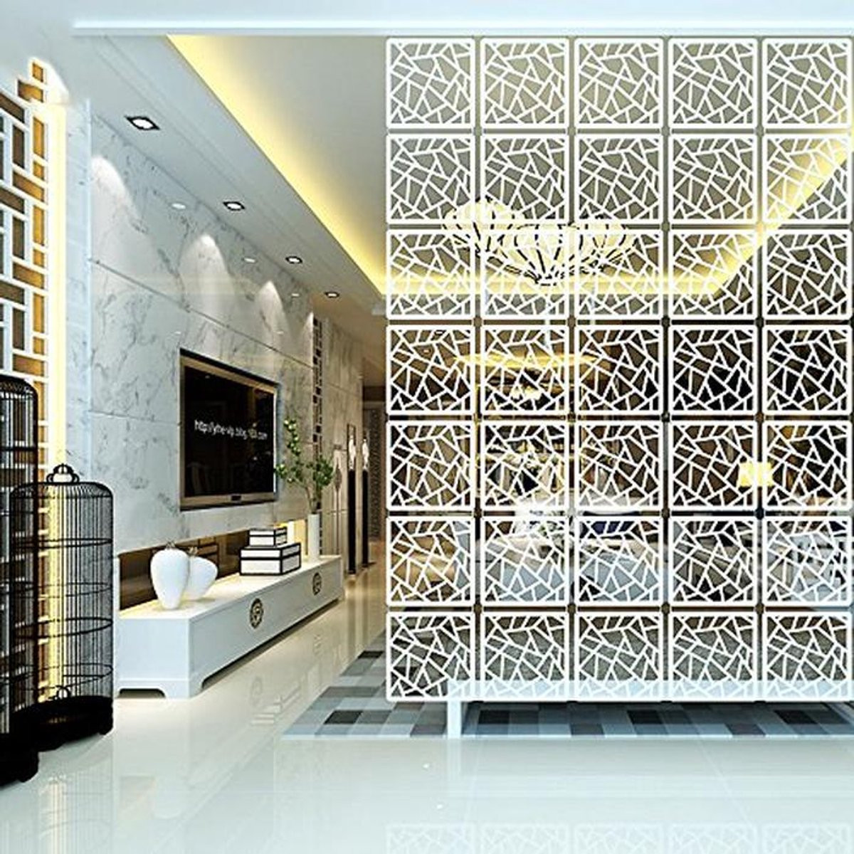 Hangende roomdivider paneelscherm voor decoratie thuis en op kantoor