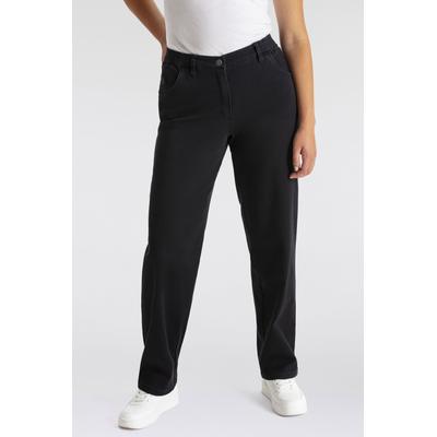 Stretch-Hose KJBRAND "Babsie", Damen, Gr. 21, K-Gr, schwarz (schwarz kurzgrößen), Denim/Jeans, Obermaterial: 71% Baumwolle, 25% Polyester, 4% Elasthan, bequem lang, Hosen