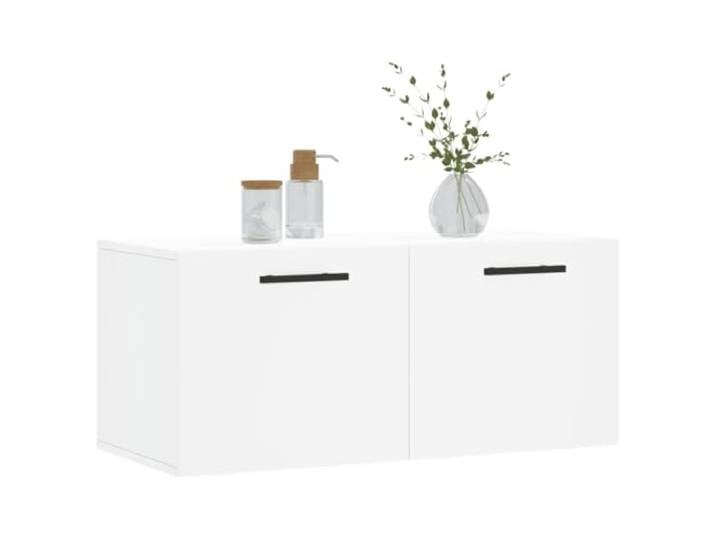 KTHLBRH Wandschrank weiß 80 x 36,5 x 35 cm aus mehrschichtigem Holz Wandmontage, großer Raum, feuchtigkeitsbeständig, glatte Oberfläche, dekorativ