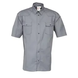Hemd kurzarm "1654" Basic - XL - grau