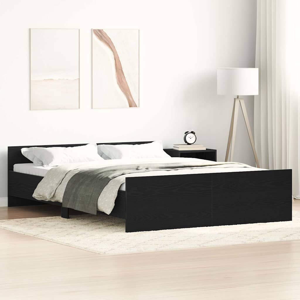 Brayden Studio Bed Frame Black Oak Kingsize (5')