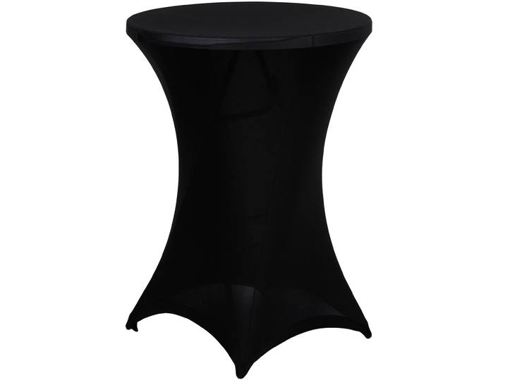 Schwarze Stehtischhusse für Tische bis 115cm, Ø 90cm