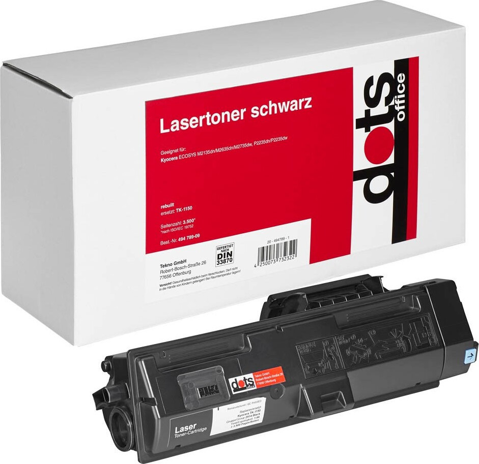 Dots zwarte toner compatibel met Kyocera TK-1150