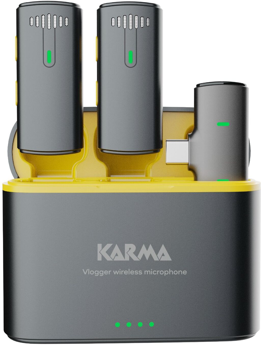 Kit microfoni Karma 32171 VLOGGER Plus Black e Yellow