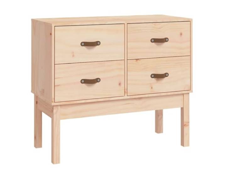 HGFDVCMR Konsolenschrank Massivholz Kiefer 90x40x78 cm Beistellschrank Kompakte Anrichte mit 4 Schubladen für Flur, Schlafzimmer und Büro. Aus unbehandeltem Kiefern-Massivholz.