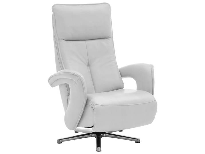 Valdera Relaxsessel, Weiß, Metall, Echtleder, Rindleder, 77x110x87 cm, Goldenes M, Fußauswahl, Lederauswahl, Stoffauswahl, Wohnzimmer, Sessel, Relaxsessel