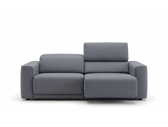 Ledersofa VALENZA 2Sitzer Echtleder Zweisitzer Sofa elektrisch ausfahrbar Sitztiefenverstellung