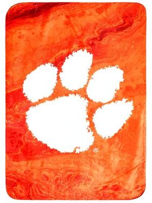 College Covers Clemson Tigers Sublimated Soft Throw Blanket