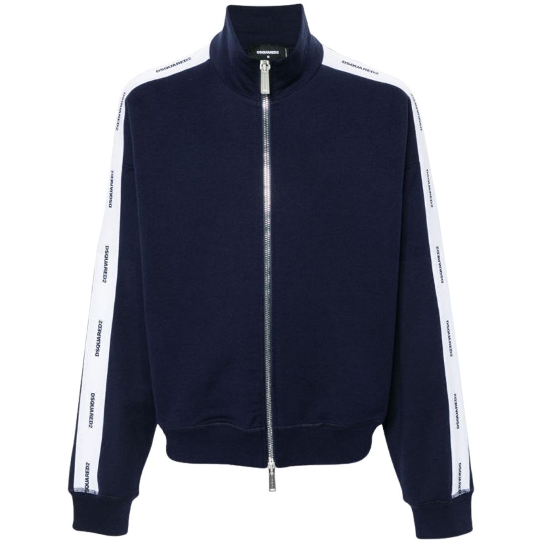 Dsquared2 Logo Tape Trainingsjacke In Marineblau