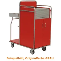 Novocal SW 1030 Stationswagen mit Rollo, geschlossenem Schrank, 3fach Sammler