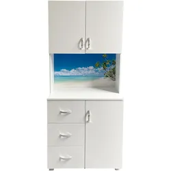 HTI-Living Badschrank Blanca Wellness Motiv Palmen