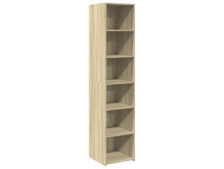 Coespram Highboard Sonoma-Eiche 40x41x185 cm Holzwerkstoff Schrank Schlanker Standregal-Organisator mit viel Stauraum für Wohnzimmer, Flur und Schlafzimmer. Pflegeleichte Oberfläche.