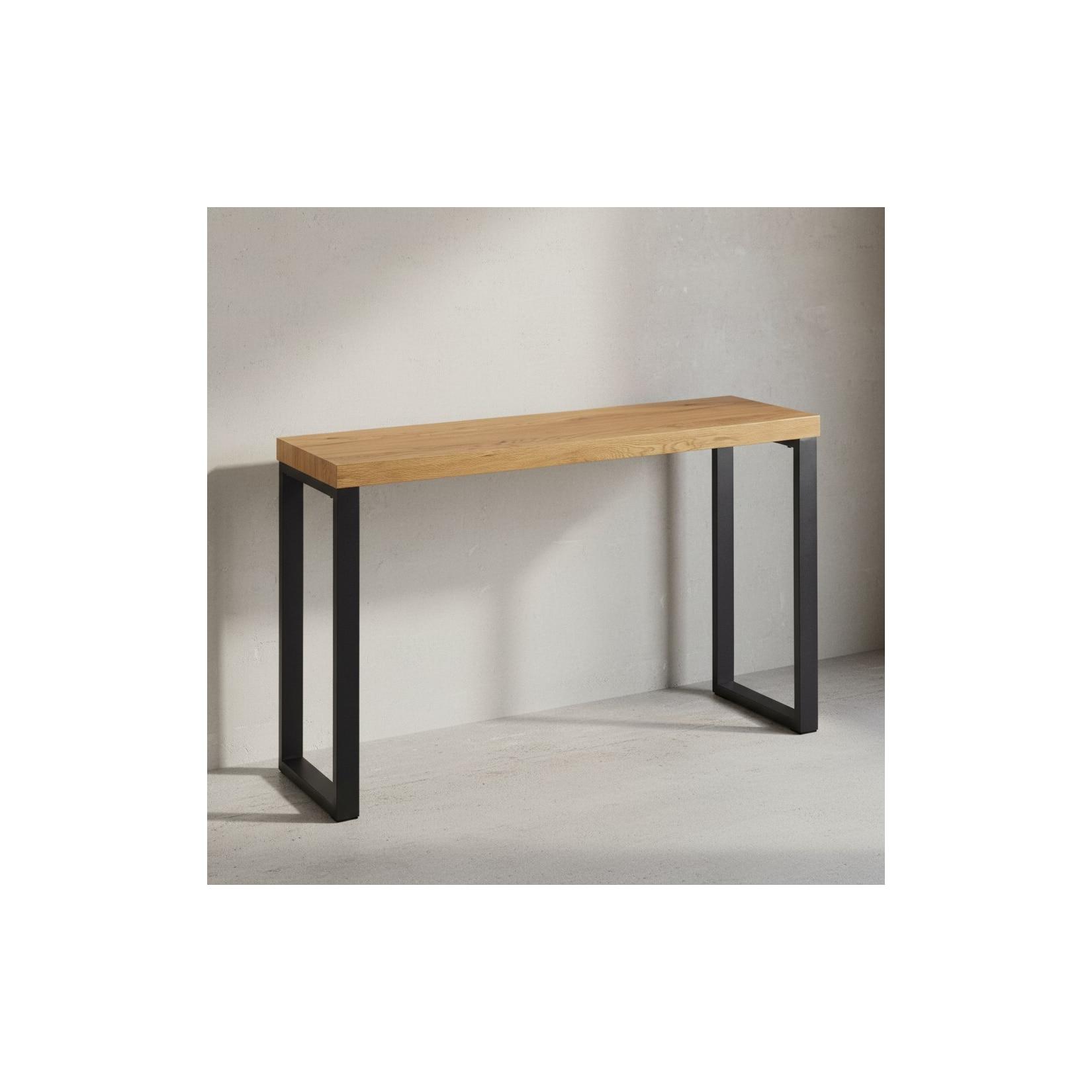 KADIMA DESIGN Konsolentisch in modernem Design, Eiche-Optik, Große Ablagefläche