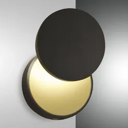 Ara Verstellbare dimmbare LED Wandleuchte in Schwarz-Gold von Fabas Luce