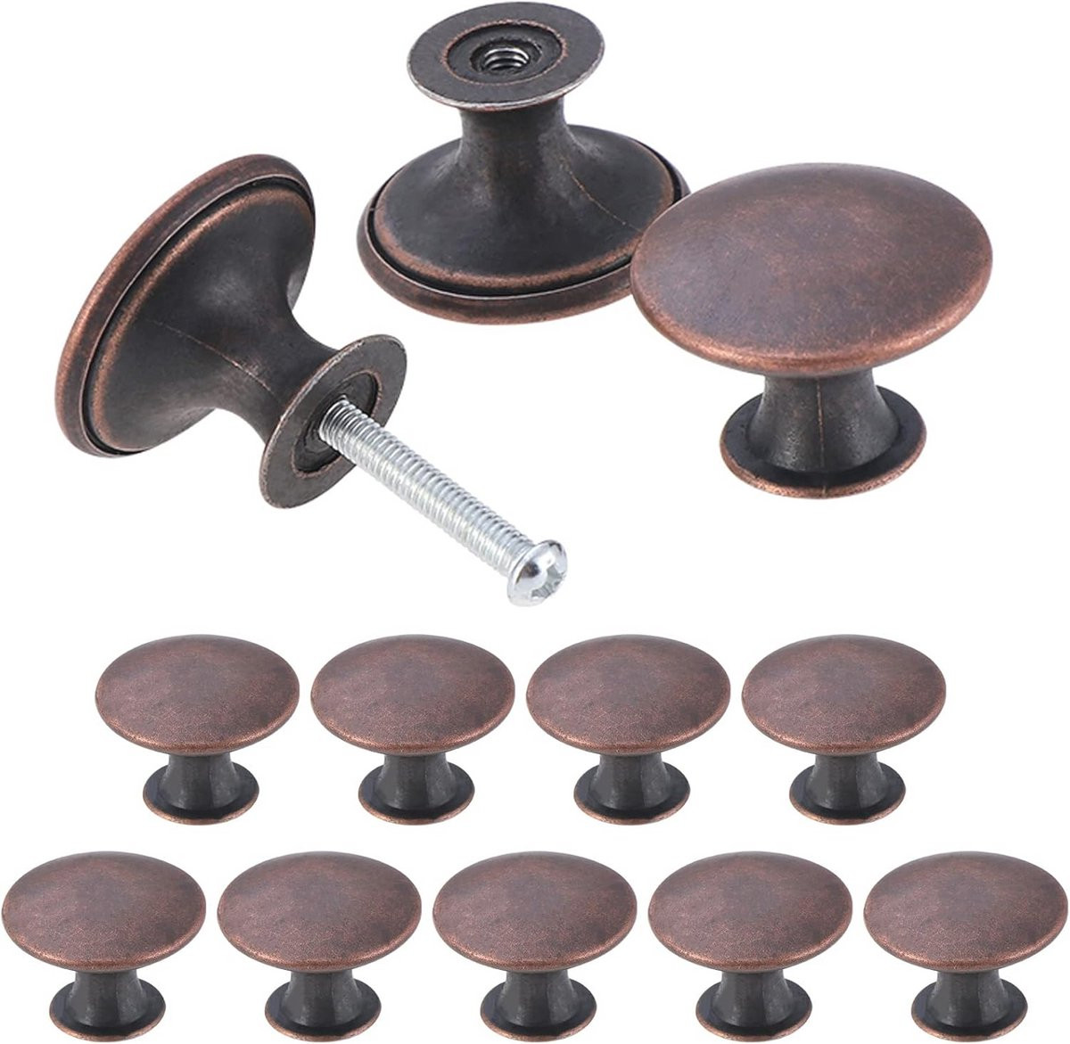 12 stuks vintage kastknoppen - antieke ladehandgrepen voor meubeldeuren