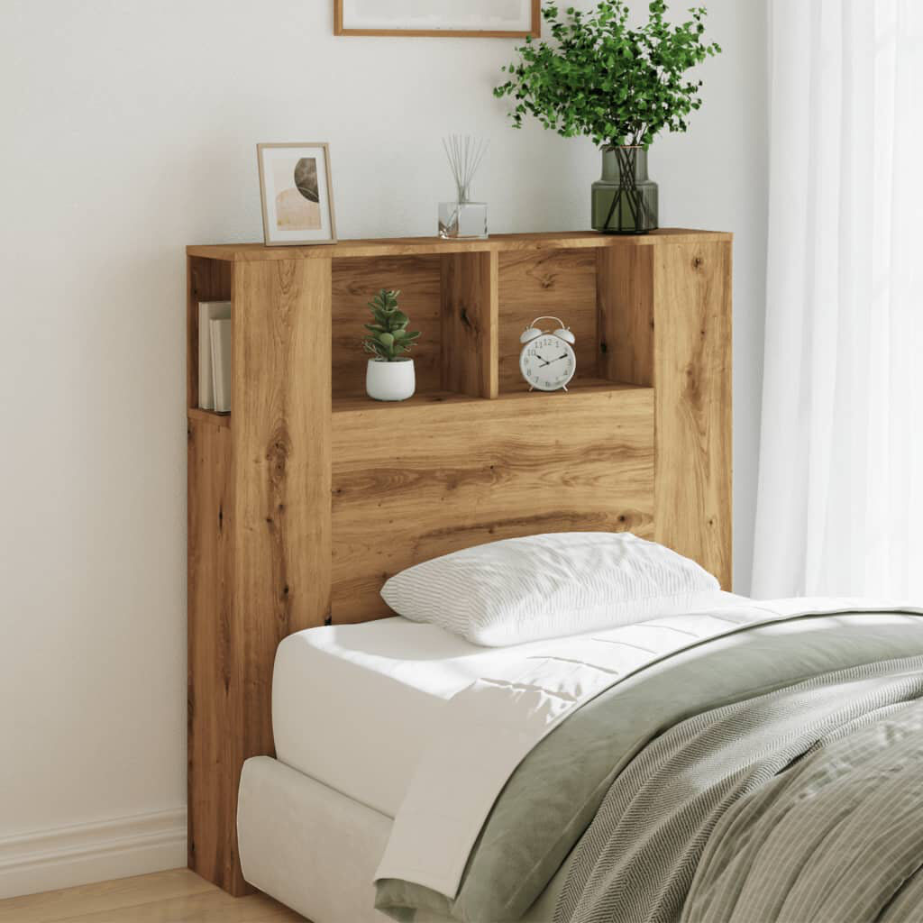 Alpen Home Gwenno Bookcase Headboard Artisian Oak