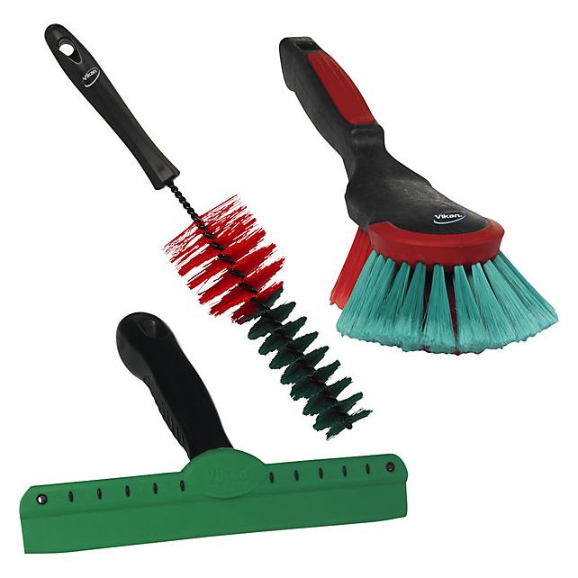 Vikan Transport kampagne kit, 2 børster & 1 250 mm Wipe-N-Shine 521152 (521152)