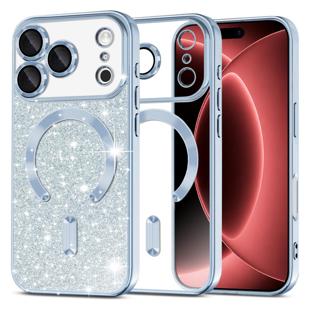 Techsuit - Luxury Glitter MagSafe - iPhone 18 Pro Max / iPhone 17 Pro Max - Light Blue (Apple iPhone 17 Pro Max, Apple iPhone 18 Pro Max) (72059981)