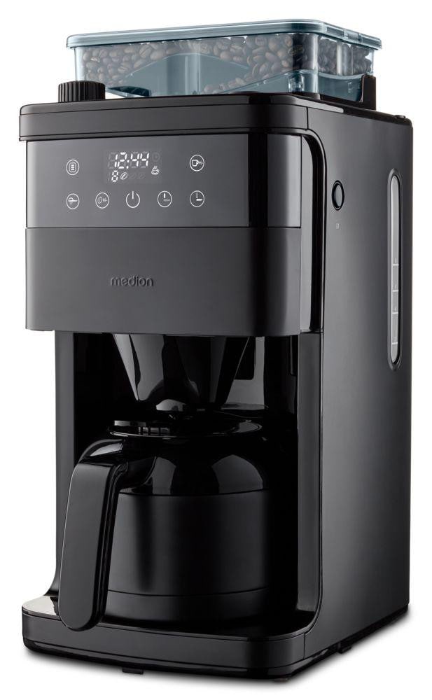 Medion MD 19911 Kaffeemaschine mit Mahlwerk schwarz