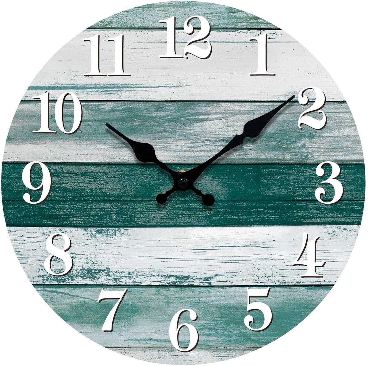 Omgoods Houten Wandklok 25cm - Stille Retro Klok voor Keuken en Badkamer