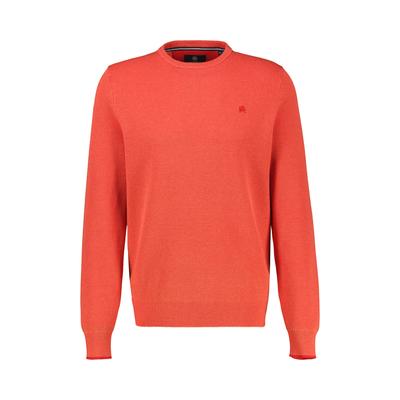 Sweatshirt LERROS "Sweatshirt in sportlicher 2-Tone-Optik", Herren, Gr. 4XL, orange (vivid rot), 100% Baumwolle, Sweatshirts Sweatshirt