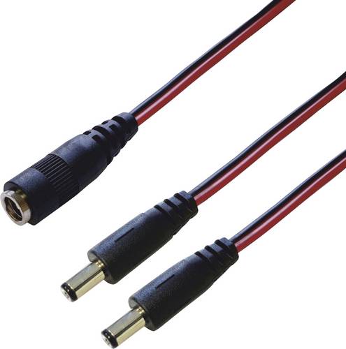 BKL Electronic 075920 DC-Verteiler Niedervolt-Stecker - DC-Kupplung 5.5mm 2.1mm 0.30m 1 St. Single