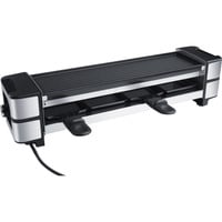 Guss-Raclette RC 140 schwarz/edelstahl, 600 Watt, wendbare Grillplatte