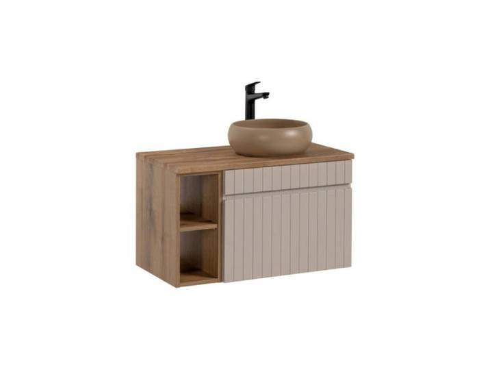 Meuble vasque à poser + 1 élément - 80 cm - Emblematic Cashmere