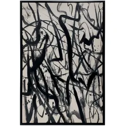 Wandbild 42,1 x 62,1 cm Abstrakt Holz Schwarz