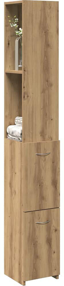 17 Stories Gislinde Bathroom Cabinet 25 x 26, 5 x 170 cm Engineered Wood Artisan Oak 170cm H X 25cm W X 26.5cm D