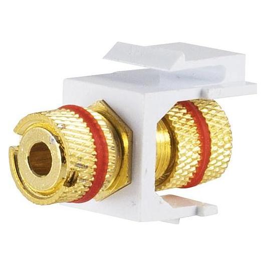 Shiverpeaks S/CONN maximum connectivity Netzwerk Adapter-Keystone Verbinder Audio Bananen-Buchse vergoldet, rot (08-10063)