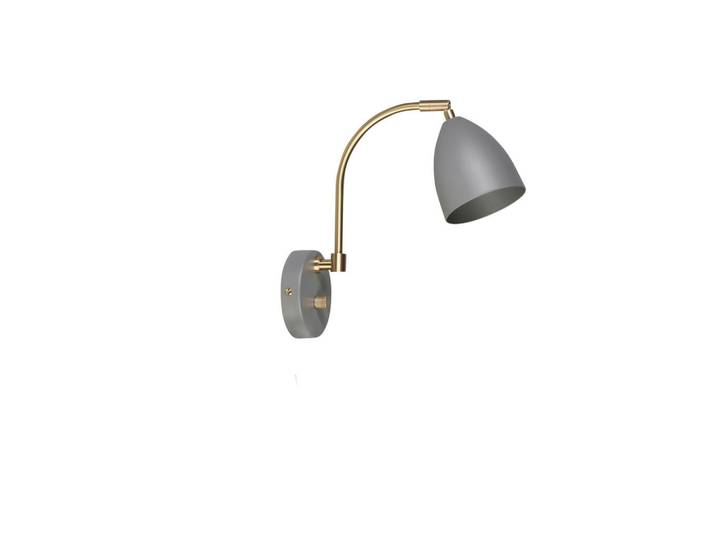 Belid Wandleuchte Deluxe, Grau, Messingfarben, Metall, 22.7x28.3x10.5 cm, CE, Lampen & Leuchten, Innenbeleuchtung, Spots & Strahler, Wandstrahler