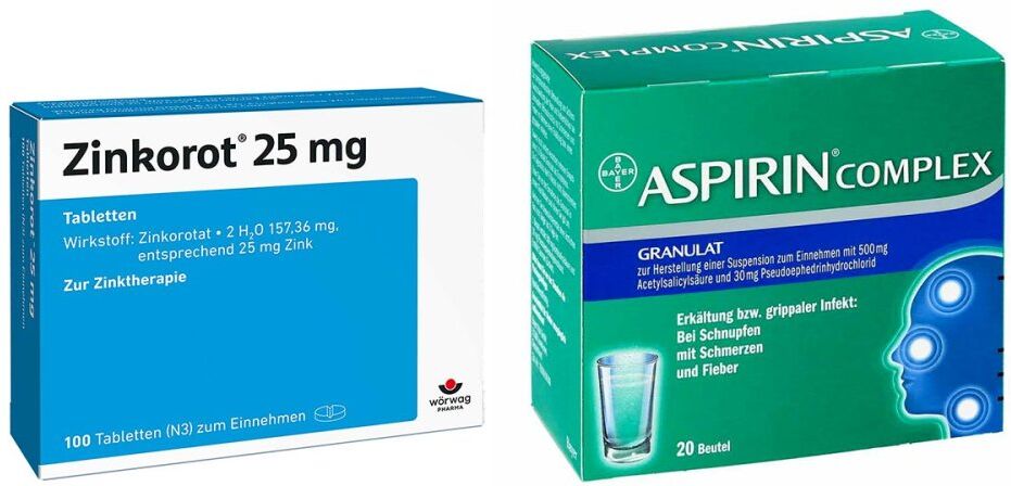 Zinkorot 25 Mg Tabletten + Aspirin Complex Beutel 1Set
