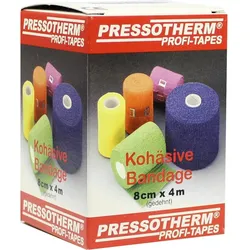Pressotherm Kohäsive Bandage 8cmx4M Weiß 1 ST