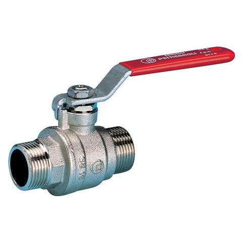Pettinaroli Kugelhahn 3/4" Nippel/Nippel Stahlgriff (51CE/2-006)