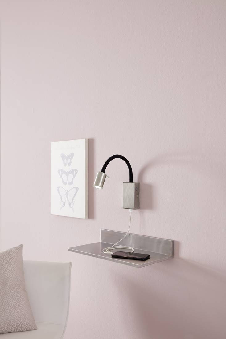 Eglo Tazzoli Wandlamp, Mat, Zwart Nikkel, 3000 K