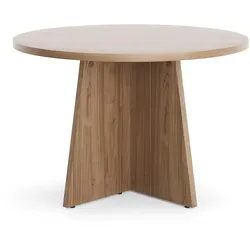 COUCHTISCH Aurora 75 cm, rund Wohnzimmertisch mit modernem Design, Nussbaum