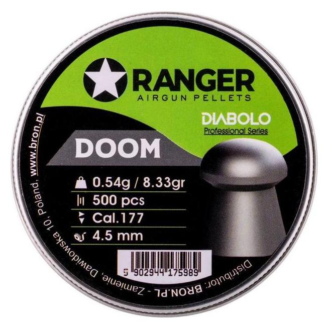 Ranger Ink Śrut 4 5 mm RANGER Diabolo Professional Doom grzybek 500 szt. 0 54 g (RANGER)