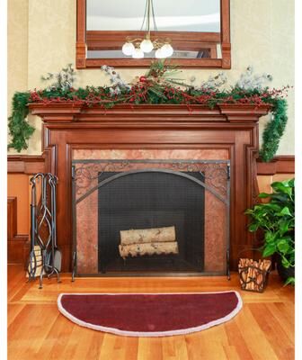 "Achla Designs Half Round Hearth Rug, 44 Inch Long - 3'6"""