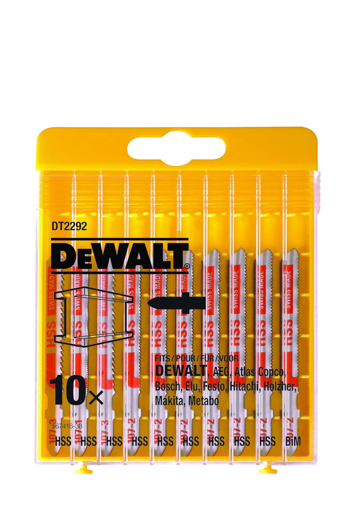 Stichsägeblätter-Set DEWALT 10-tlg. Metall DT2292-QZ