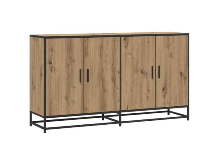XHNIFBN Sideboard Artisan-Eiche 134x35x76 cm Kommode Holzwerkstoff Schlankes Design mit verstellbarer Türmontage für Wohnzimmer und Flur. Reichlich Stauraum dank verstellbarer Einlegeböden.