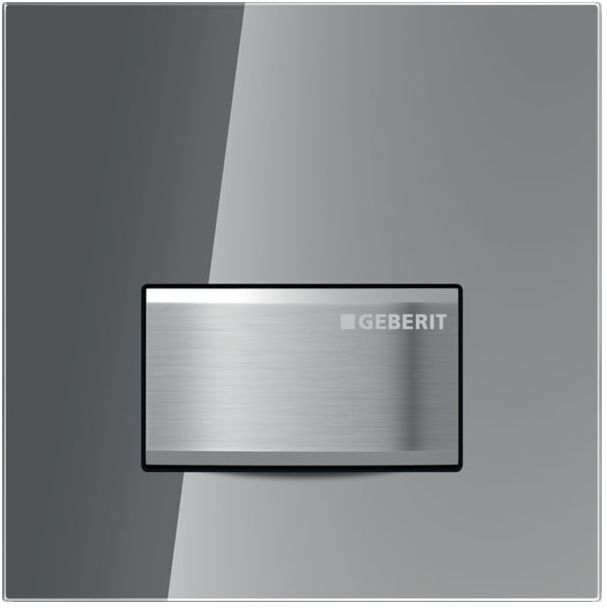 Geberit Urinalsteuerung Typ 50 116016SD5 Rauchglas verspiegelt / chrom, pneumatisch