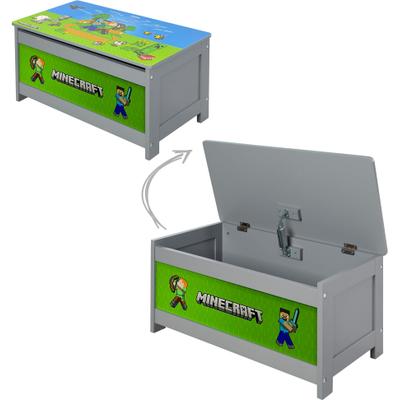 Truhe PHOENIX "Minecraft Truhe", grau (minecraft), B:60cm H:31cm T:32cm, Holzwerkstoff, MDF, Truhen