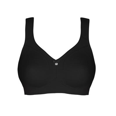 Bügelloser BH SUSA "BH ohne Bügel Capri", Damen, Gr. 75, Cup G, schwarz, Stoff, Obermaterial: 75% Polyamid PA. 19% Elasthan EL. 6% Baumwolle CO., BHs