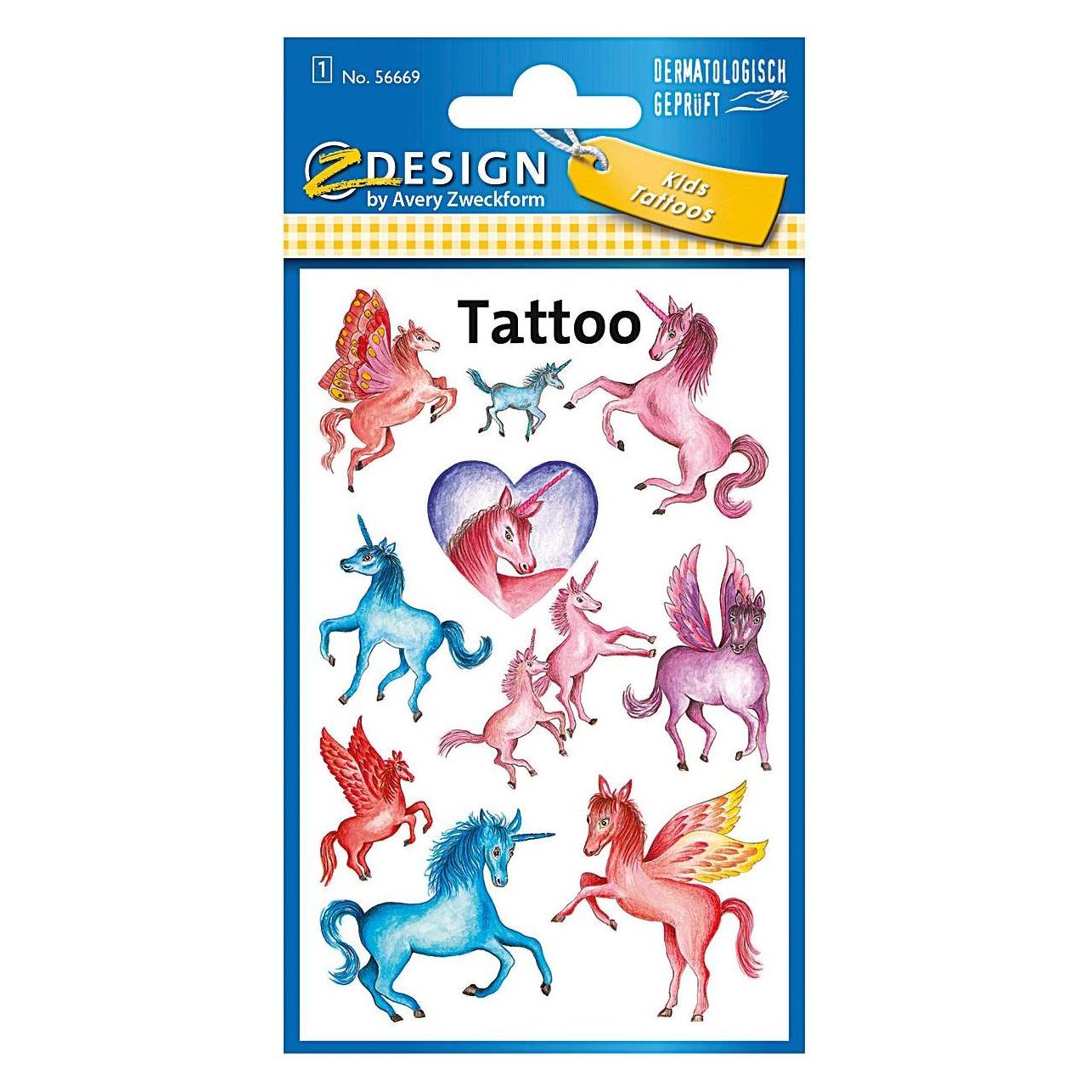 Z-Design Tattoo Pegasus (10 Sticker) (56669) Mindestbestellmenge: 10 Stück