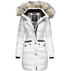 NAVAHOO Damen Stylischer Steppmantel Winter Parka mit edlem Fellimitat Paula