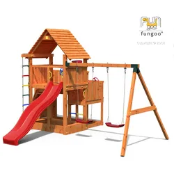 Fungoo Spielturm "Big Leader Move Red",teak,
