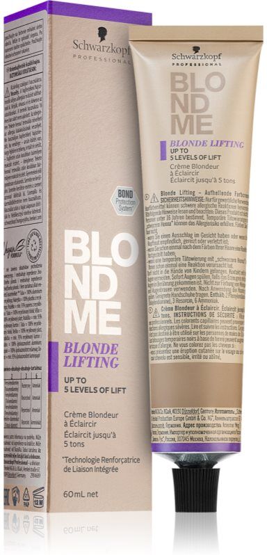 Schwarzkopf Professional Blondme Lifting crème éclaircissante pour cheveux blonds teinte Ash 60 ml