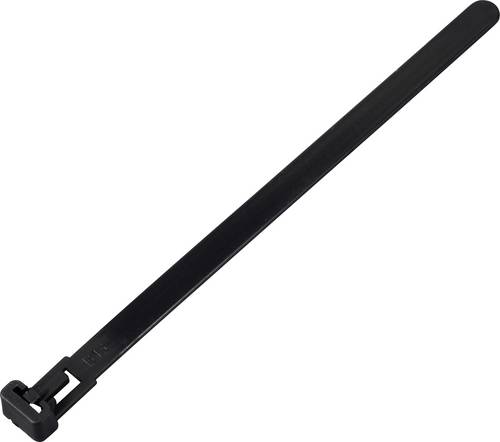 TRU COMPONENTS TC-13340648 TC-RT-150-7.6-B Kabelbinder 150mm 7.6mm Schwarz Lösbar, chemische Beständigkeit, UV-stabilisiert 100St.