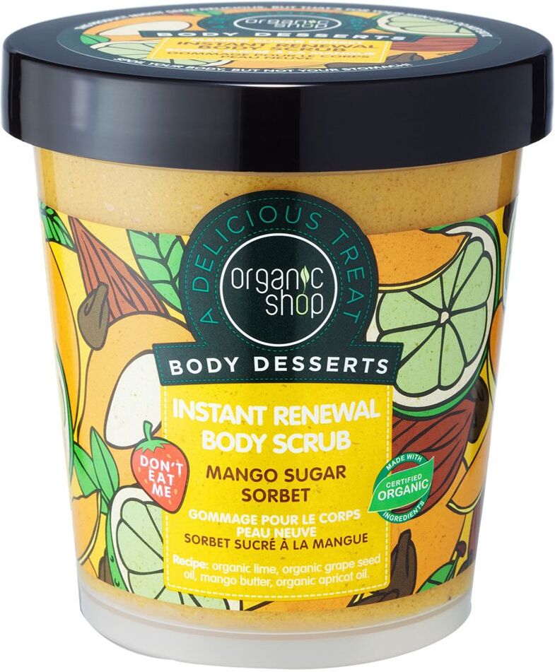ORGANIC SHOP Body Desserts Mango Sugar Sorbet Body Scrub 450ml